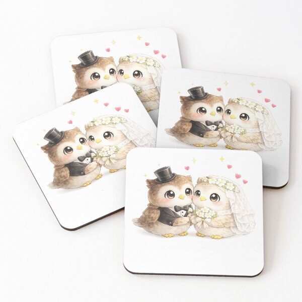 Item preview, Owl Bride Groom Bachelorette Party Wedding designed and sold by QuiteOrbit.