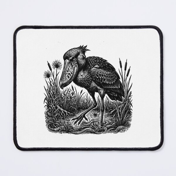Item preview, Vintage Woodcut Shoebill Stork Illustration designed and sold by DuckOddity.