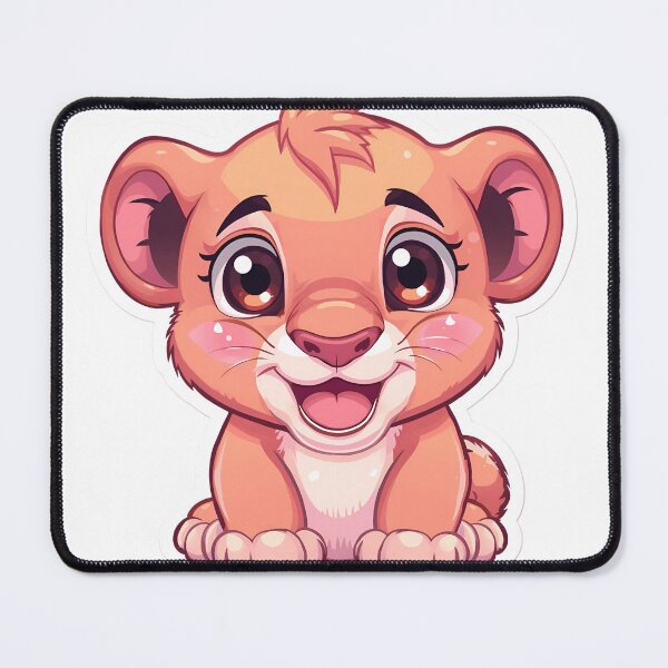 Item preview, Kawaii Chibi Lion Cartoon | Adorable Animal Sticker designed and sold by AhiraDesign.
