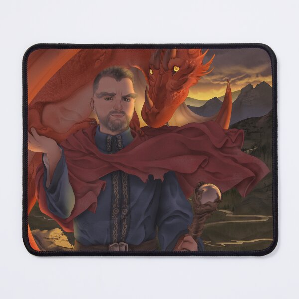 Item preview, Wizard with a Red Dragon and Magic Staff designed and sold by JaybirdArtCreations.