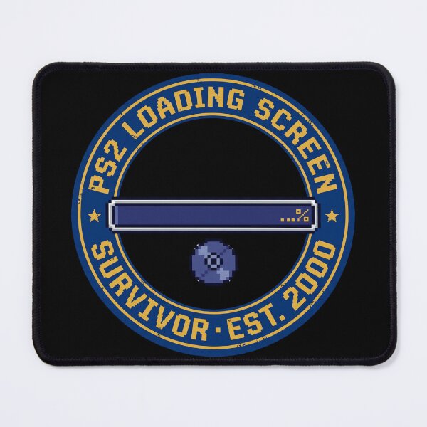 Item preview, PS2 Loading Screen Survivor Retro PlayStation Badge Pixel Art Gaming Nostalgia designed and sold by Gaming Retro.
