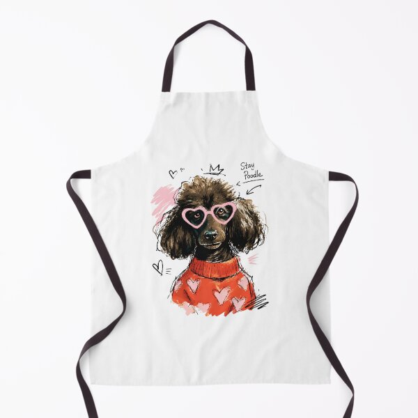 Item preview, Stay Poodle Dog with Heart Sunglasses & Cozy Sweater – Hand-Drawn Art designed and sold by RamyGallery.