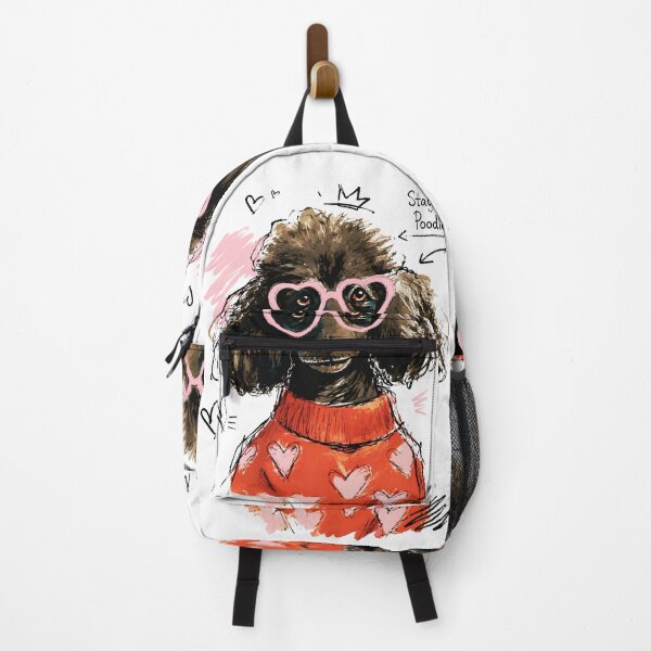 Item preview, Stay Poodle Dog with Heart Sunglasses & Cozy Sweater – Hand-Drawn Art designed and sold by RamyGallery.