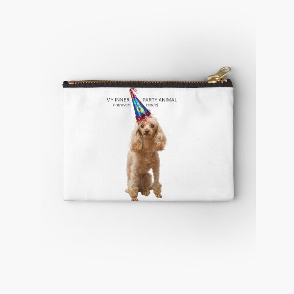 Item preview, My Inner Party Animal Introvert Mode Funny Poodle Print designed and sold by chaos-and-curls.