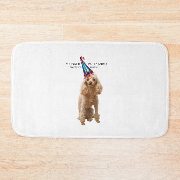 Item preview, My Inner Party Animal Introvert Mode Funny Poodle Print designed and sold by chaos-and-curls.