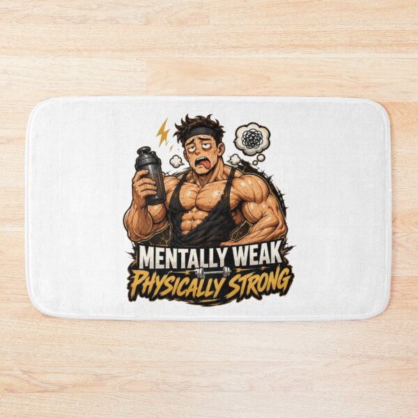 Item preview, Mentally Weak Physically Strong Funny Gym Workout designed and sold by Northern Glow Art.
