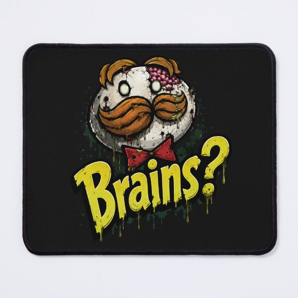 Item preview, Brains? Zombie Snack Mascot designed and sold by Inkmatic Studio.