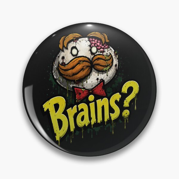 Item preview, Brains? Zombie Snack Mascot designed and sold by Inkmatic Studio.