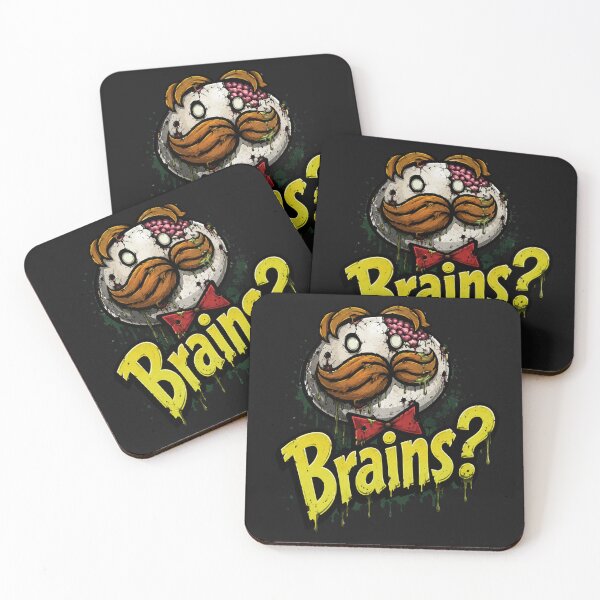 Item preview, Brains? Zombie Snack Mascot designed and sold by Inkmatic Studio.