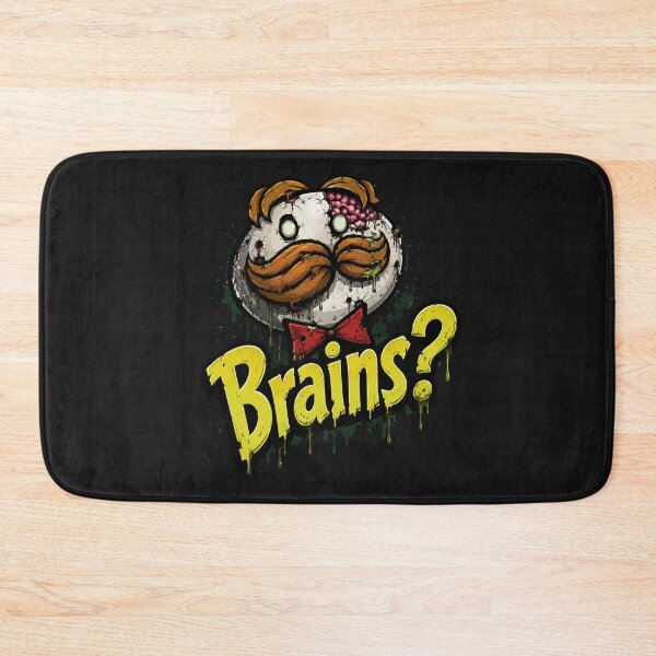 Item preview, Brains? Zombie Snack Mascot designed and sold by Inkmatic Studio.