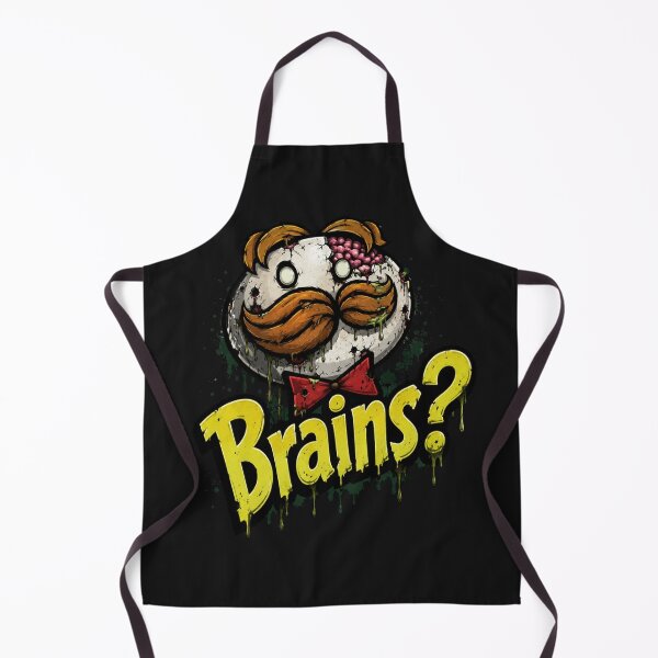 Item preview, Brains? Zombie Snack Mascot designed and sold by Inkmatic Studio.