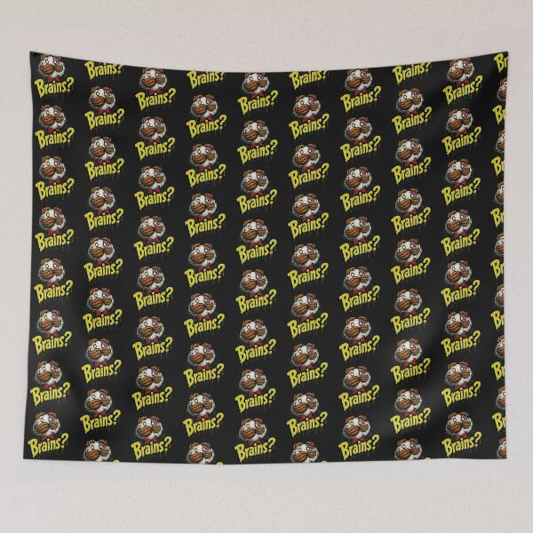 Item preview, Brains? Zombie Snack Mascot designed and sold by Inkmatic Studio.