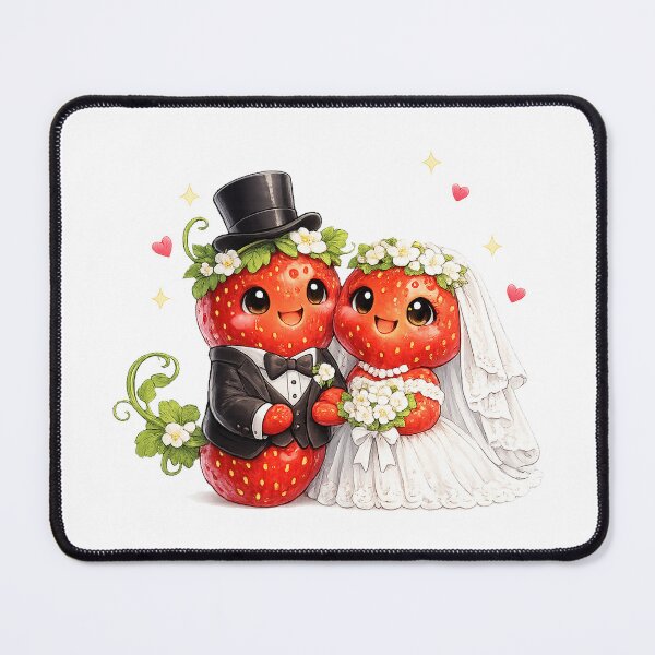 Item preview, Cute strawberry Bride and Groom Wedding designed and sold by QuiteOrbit.