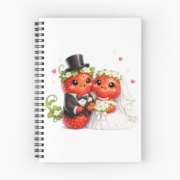 Item preview, Cute strawberry Bride and Groom Wedding designed and sold by QuiteOrbit.