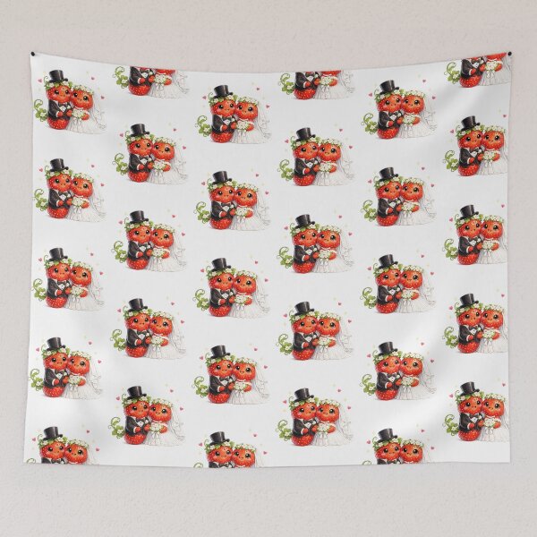 Item preview, Cute strawberry Bride and Groom Wedding designed and sold by QuiteOrbit.