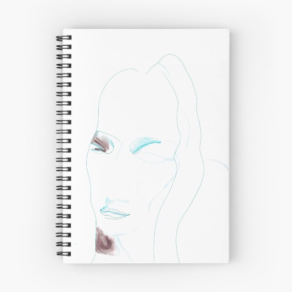 Item preview, Woman Face Portrait Watercolor Line Drawing designed and sold by essentialink.