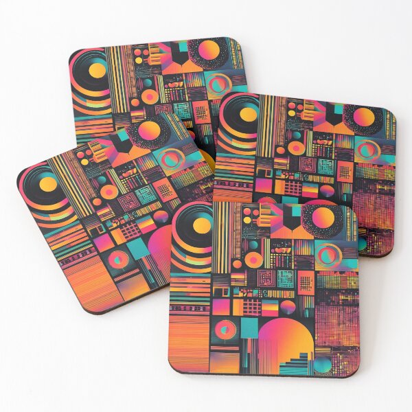 Item preview, Retro Vintage 1970's Style Vibrantly Colorful Abstract Designs designed and sold by DEC02.