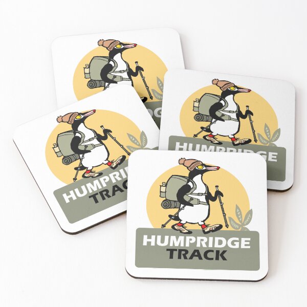 Item preview, Humpridge Track Hiking Penguin Cartoon designed and sold by Al Benge - NZ & Australian Art.