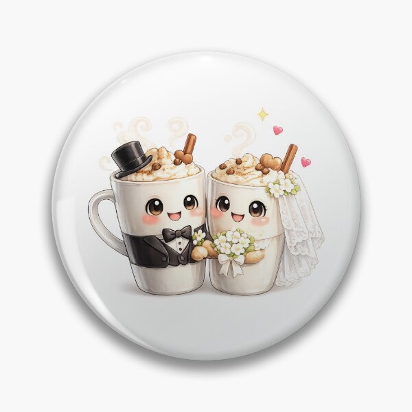 Item preview, Cute cappuccino Bride and Groom Wedding Matching designed and sold by QuiteOrbit.