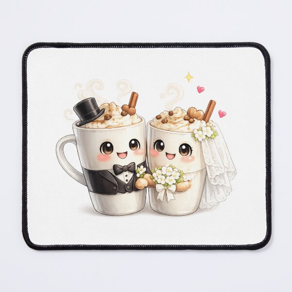 Item preview, Cute cappuccino Bride and Groom Wedding Matching designed and sold by QuiteOrbit.