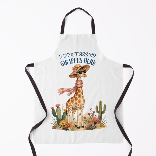 Item preview, Funny Giraffe in Sun Glasses and Scarf Dessert Scene Art with the Quote “I Don’t See No Giraffes Here” designed and sold by MKTreasures.