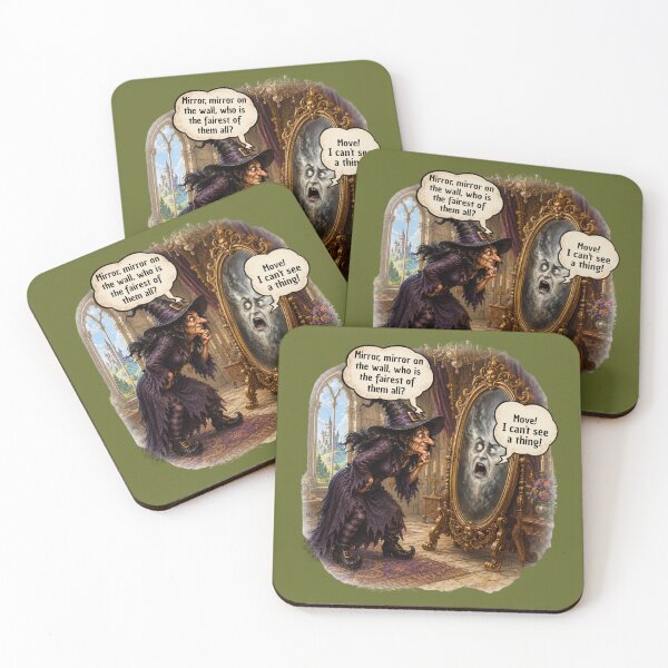Item preview, Funny Witch & Magic Mirror – Move Aside, I Can't See Anything! designed and sold by Alpine-Ink.