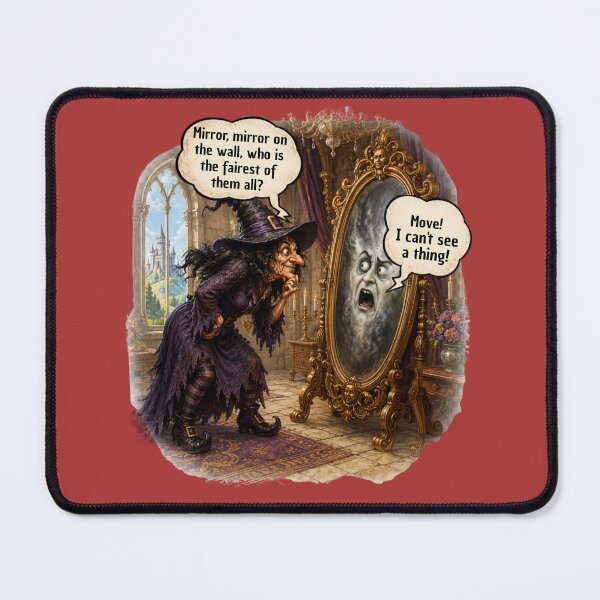 Item preview, Funny Witch & Magic Mirror – Move Aside, I Can't See Anything! designed and sold by Alpine-Ink.