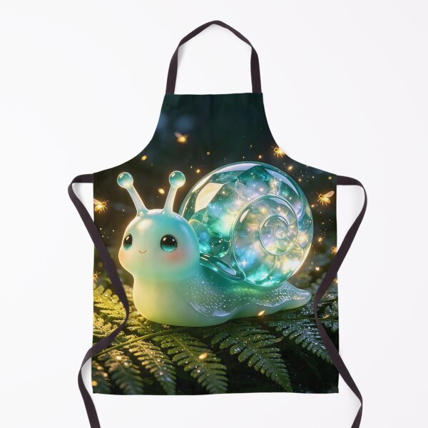 Item preview, Firefly Guardian - Cute Emerald Snail with Magical Galaxy Shell designed and sold by ABYSSLAB.