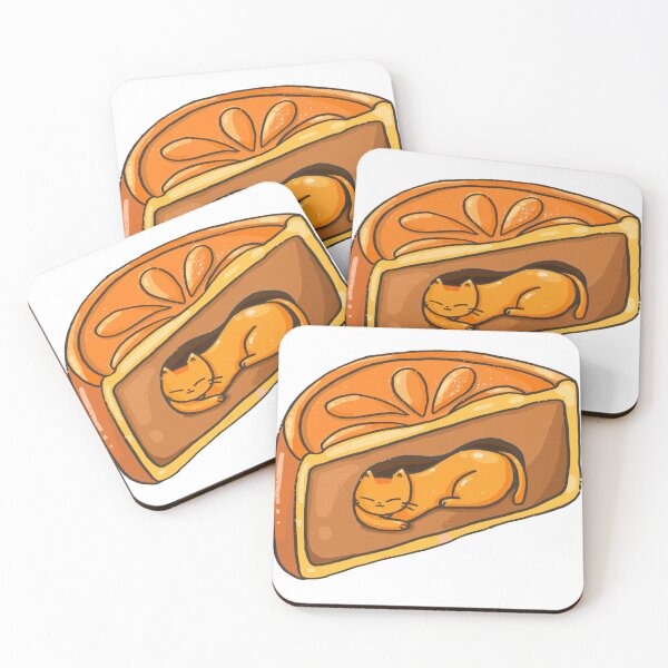 Item preview, Cute Kawaii Mid Autumn Mooncake Cat designed and sold by Sleepy-Town.