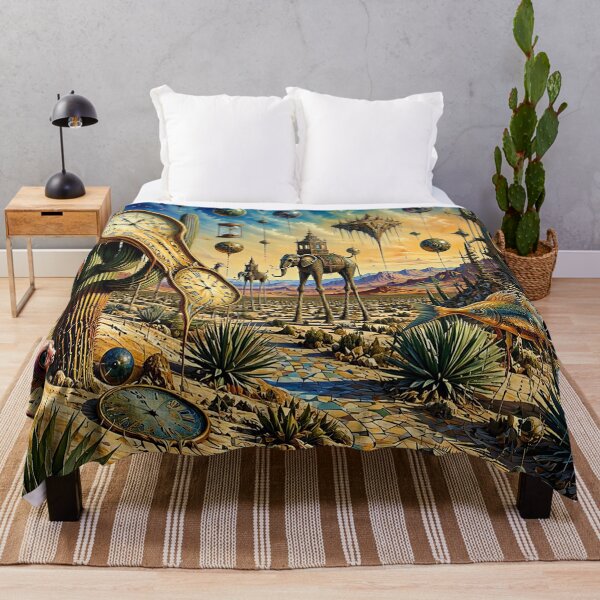 Item preview, Surreal Desert Landscape Melting Clocks Dali Inspired Wall Art designed and sold by Beyond The Canvas.