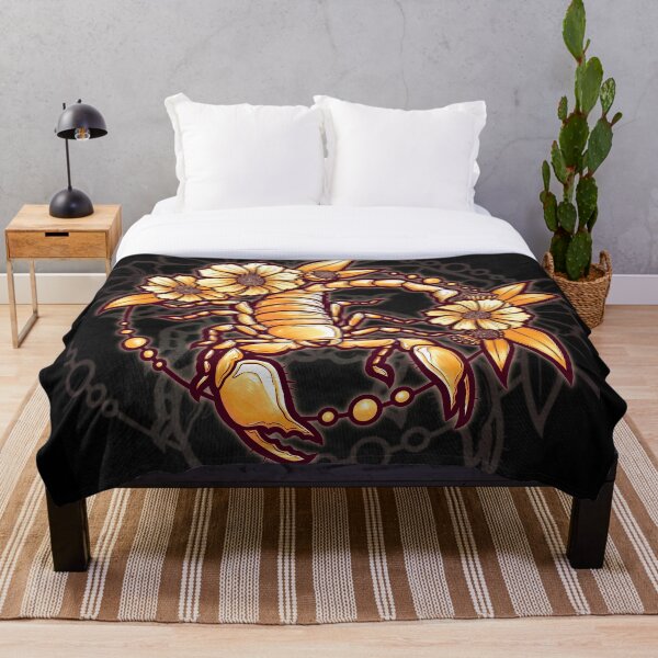 Item preview, scorpion & desert sunflowers (yellow) designed and sold by Rumcherry Art.