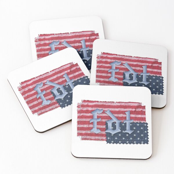 Item preview, "FDT" Upside-down American Flag - protest flag designed and sold by art by hannah lang.