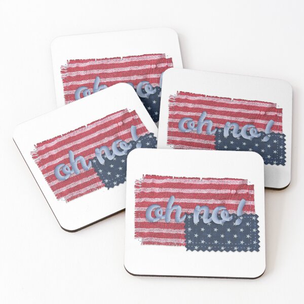 Item preview, "Oh no!" Upside-down American Flag - protest flag designed and sold by art by hannah lang.