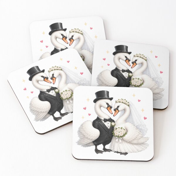 Item preview, Funny swan Wedding Matching designed and sold by QuiteOrbit.