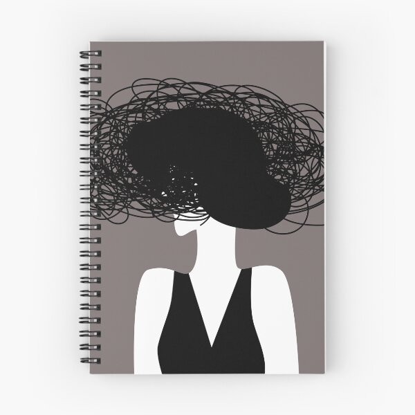Item preview, woman with face covered by a tangled mass of thoughts designed and sold by matintheworld ( delcarmat ).