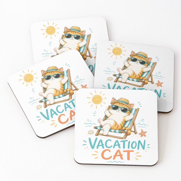 Item preview, Vacation Cat – Cute Summer Beach Kitty in Sunglasses 2026 designed and sold by lematworks.