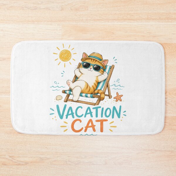 Item preview, Vacation Cat – Cute Summer Beach Kitty in Sunglasses 2026 designed and sold by lematworks.