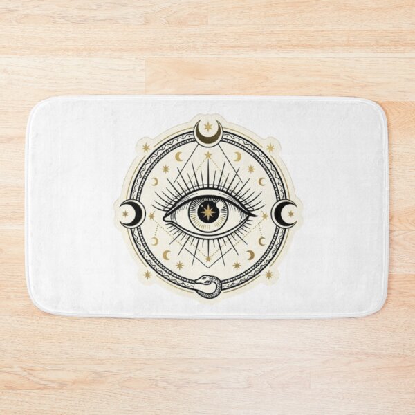 Item preview, Mystic All Seeing Eye Moon Phases Celestial Badge designed and sold by Northern Glow Art.