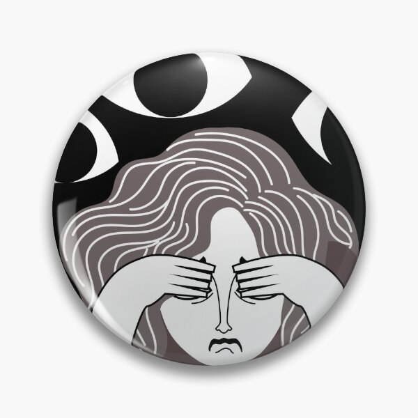 Item preview, paranoid woman surrounded by watching eyes designed and sold by matintheworld ( delcarmat ).