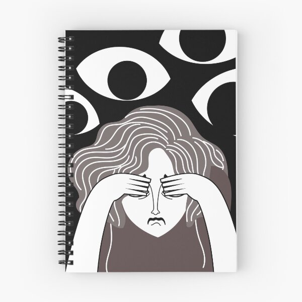 Item preview, paranoid woman surrounded by watching eyes designed and sold by matintheworld ( delcarmat ).