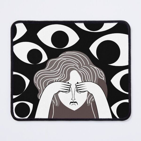 Item preview, paranoid woman surrounded by watching eyes designed and sold by matintheworld ( delcarmat ).