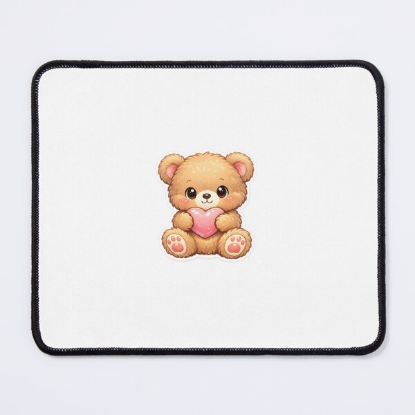 Item preview, Cute Teddy Bear Holding a Heart – Pastel Kawaii Plush Animal Sticker designed and sold by Moonlight Studio.