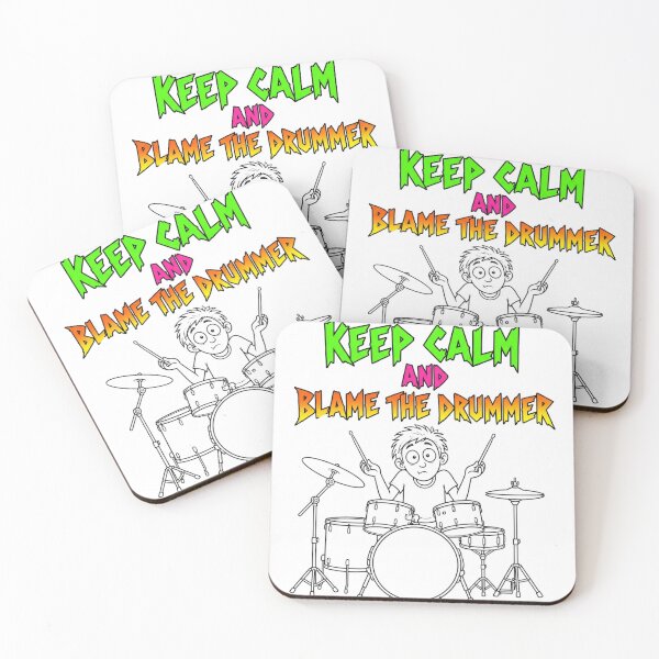 Artikelvorschau, Keep Calm and Blame The Drummer entworfen und verkauft von FunkyFunGifts4U.