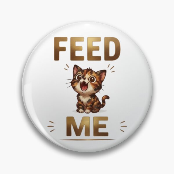 Item preview, Feed Me Cute Hungry Calico Kitten Illustration designed and sold by Northern Glow Art.