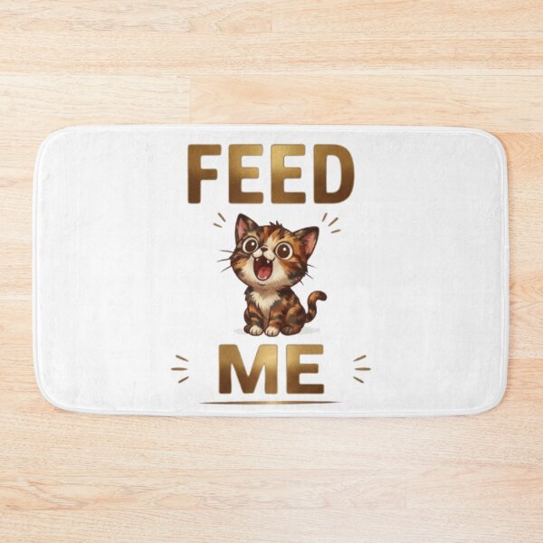 Item preview, Feed Me Cute Hungry Calico Kitten Illustration designed and sold by Northern Glow Art.