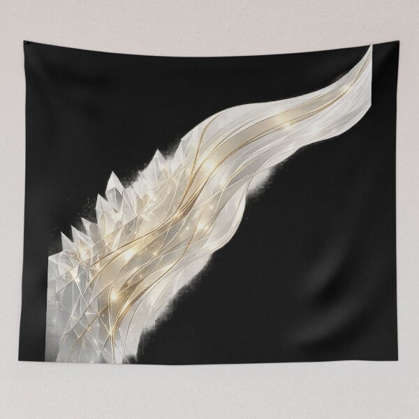 Item preview, Crystal Flow | Luxury Geometric Fluid Abstract Art designed and sold by rigelcreation.