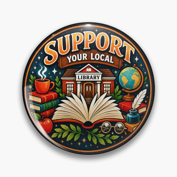 Item preview, Support Your Local Library designed and sold by Myra365Art.