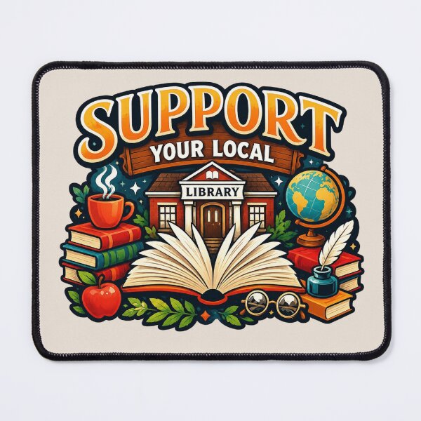 Item preview, Support Your Local Library designed and sold by Myra365Art.