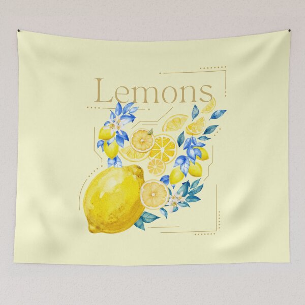 Item preview, Vintage Mediterranean Lemon and Citrus Botanical Illustrative Design for essential t-shirts and other apparel  designed and sold by MKTreasures.