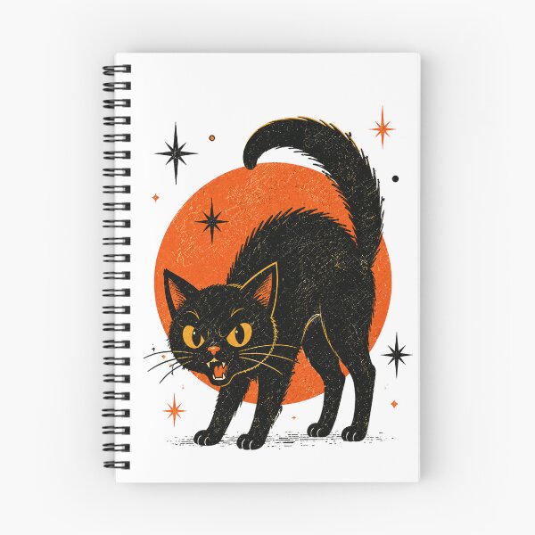 Item preview, Vintage Black Cat Halloween | Retro Halloween Cat | Mid-Century Halloween Art designed and sold by Rewind Society.